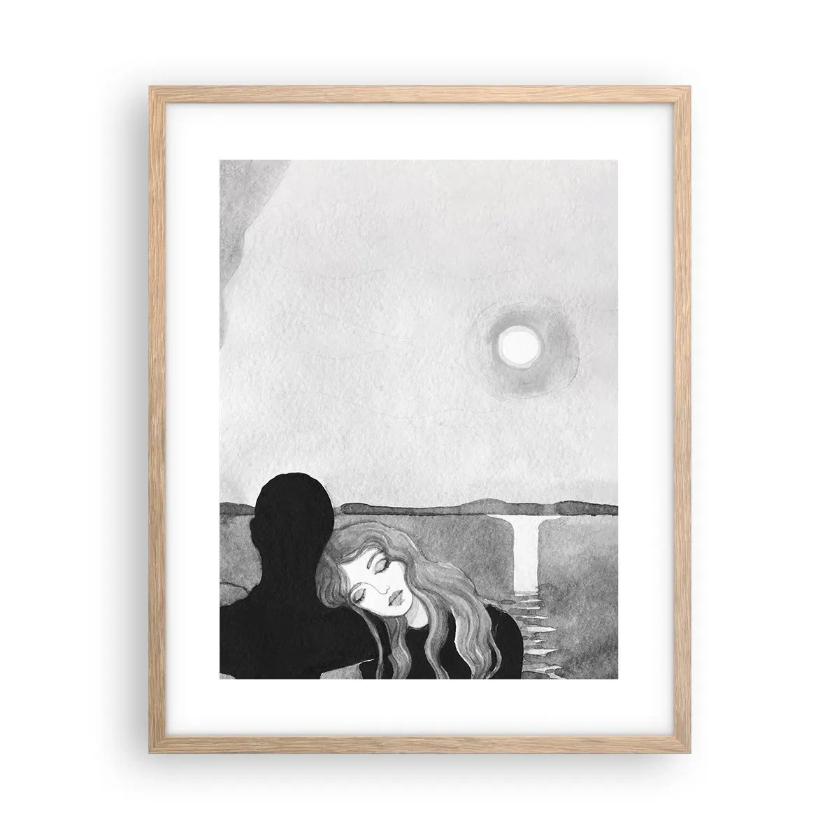 Een poster in een licht eiken lijst - Altijd een geheim - 40x50 cm