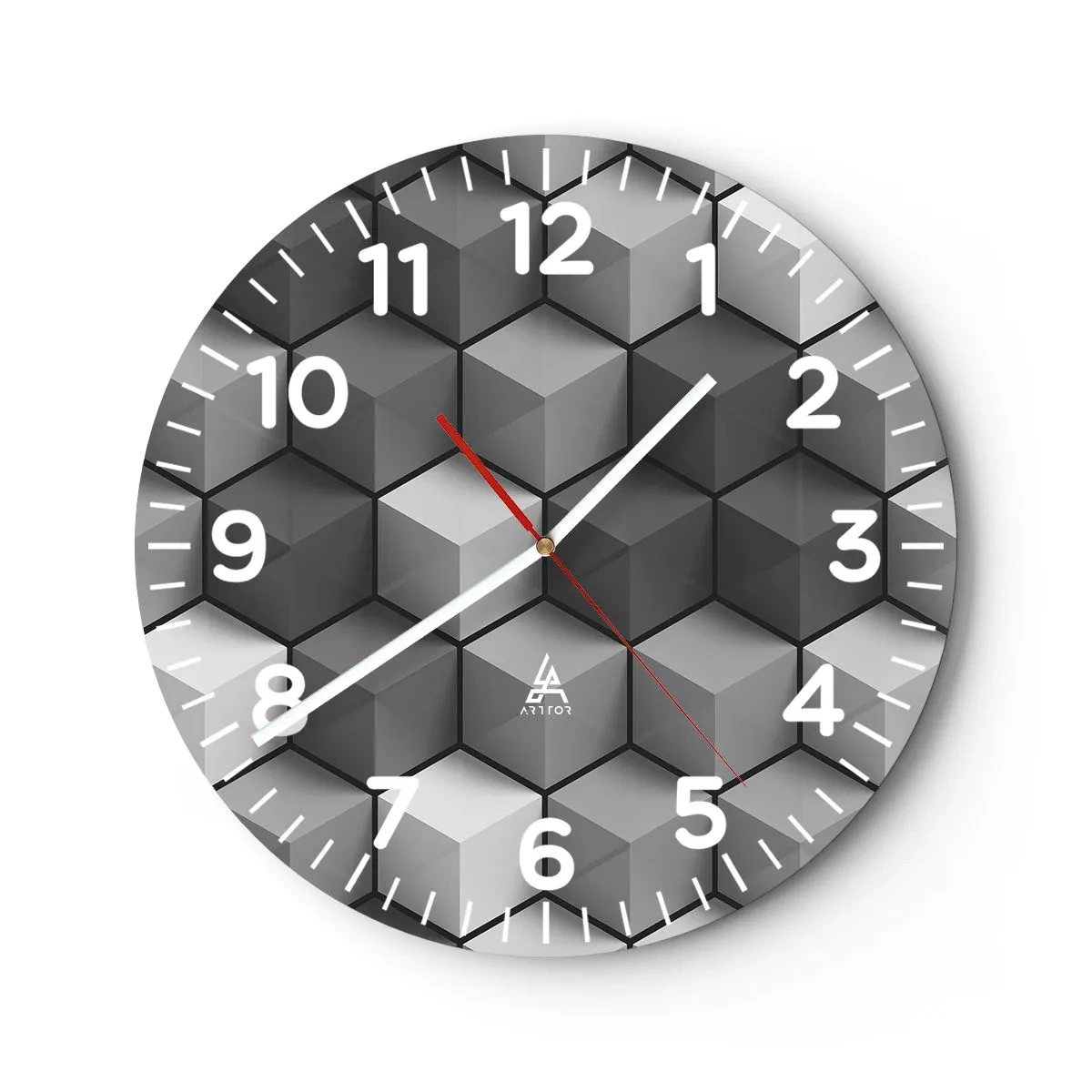 Wandklok - Klok - Kubistische puzzel - 30x30 cm