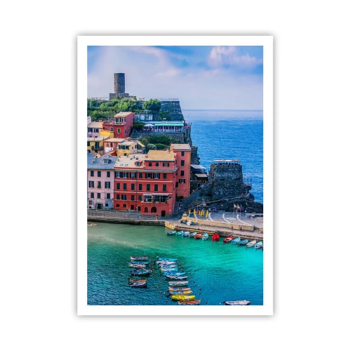 Poster - Mediterrane magische stad - 70x100 cm