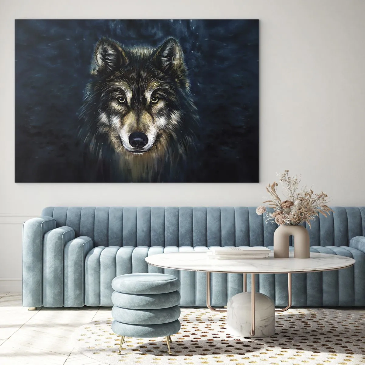 Schilderen op glas - Alfa? en omega - 120x80 cm