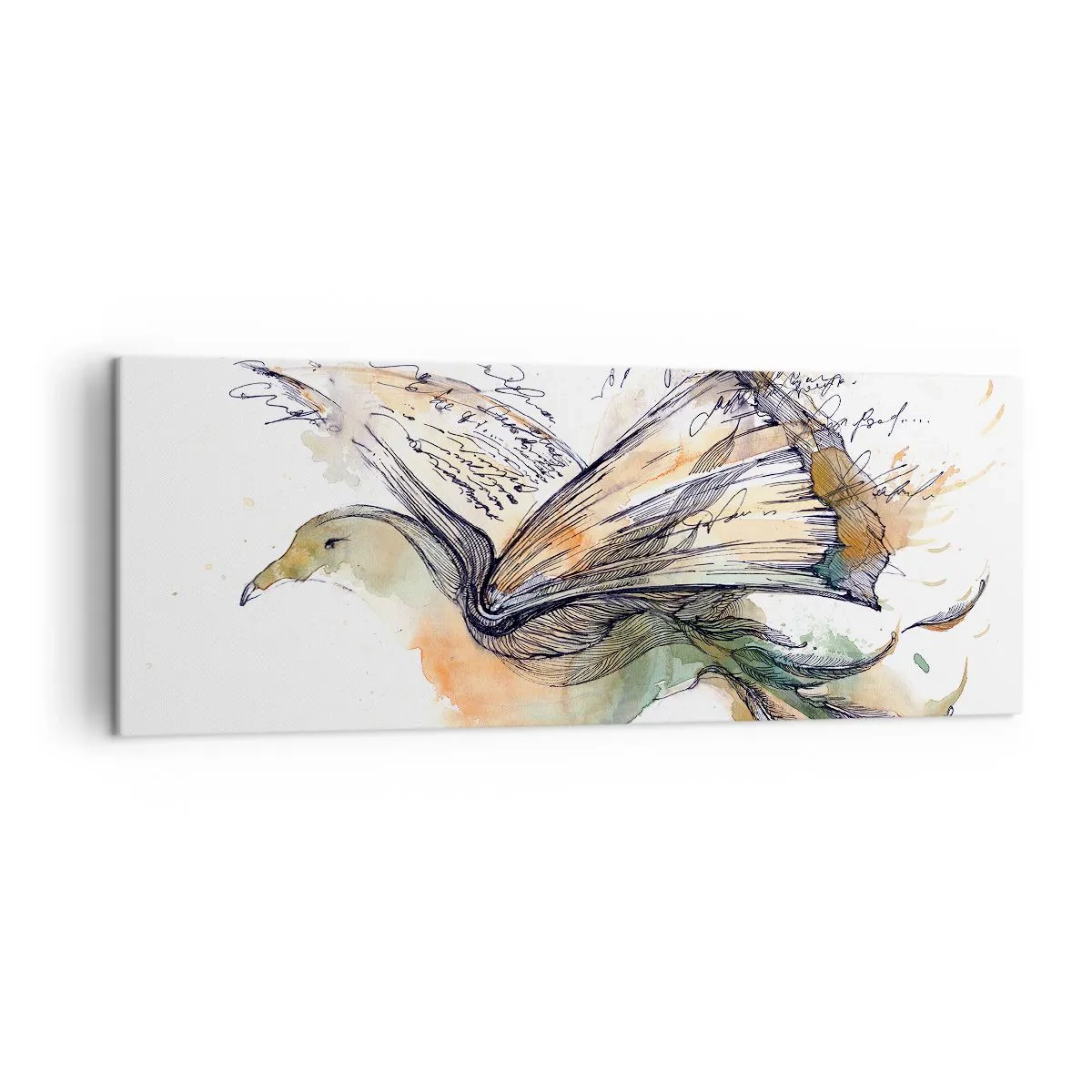 Schilderen op canvas - Op de vleugels van poëzie - 140x50 cm