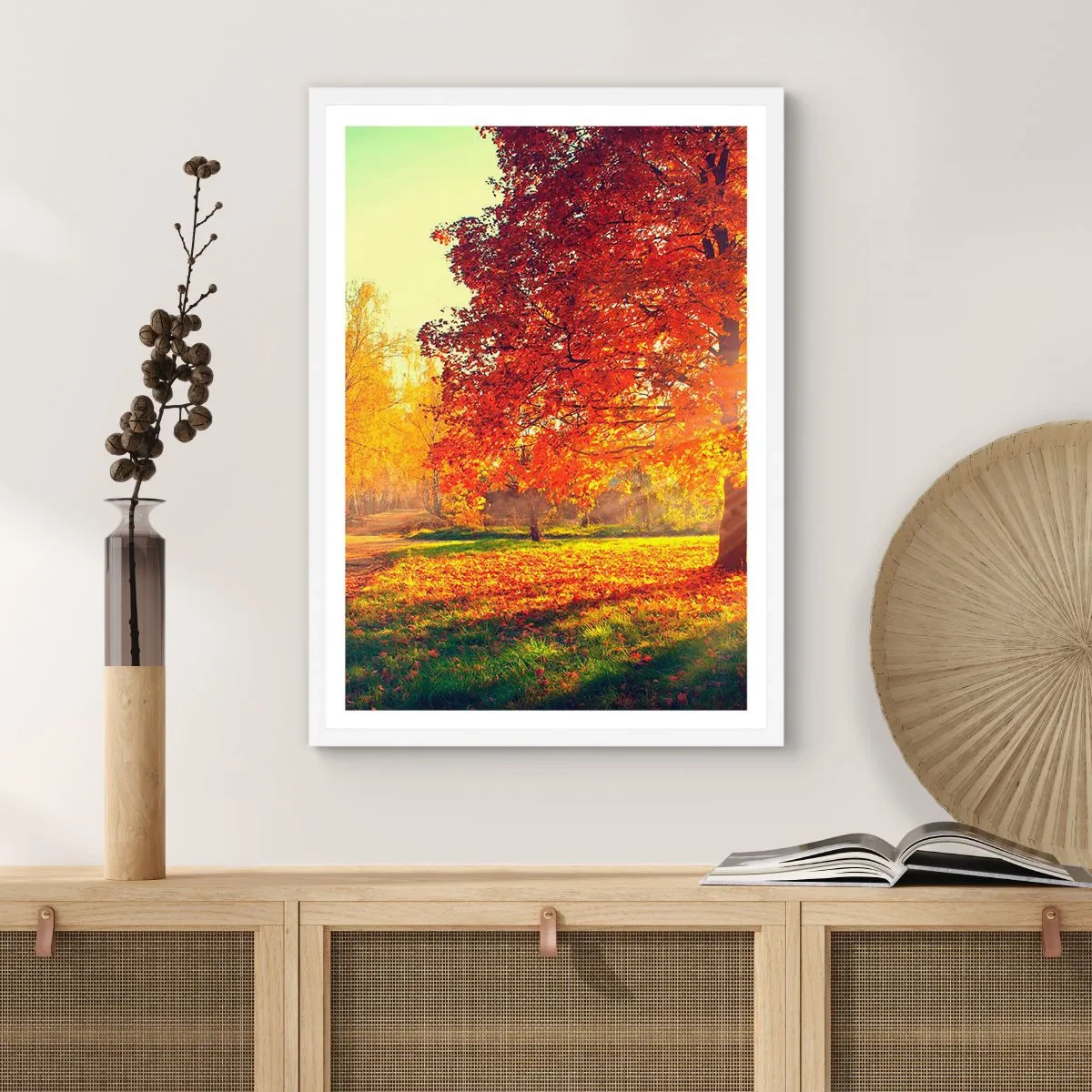 Poster in een witte lijst - Rood is mooi - 61x91 cm