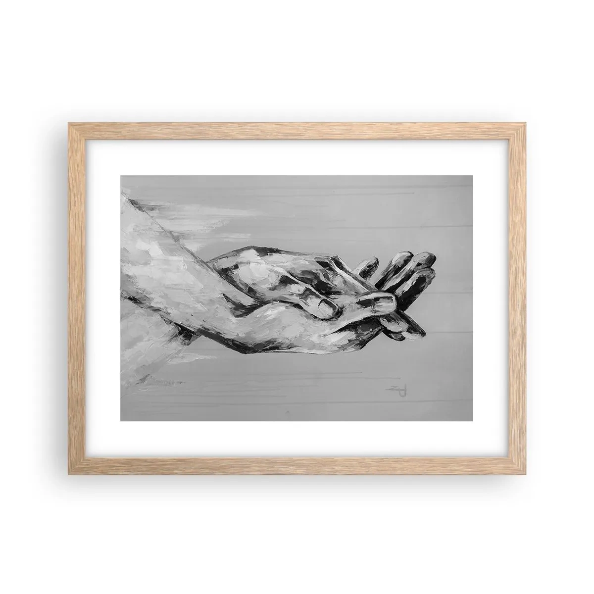 Een poster in een licht eiken lijst - Begin… - 40x30 cm