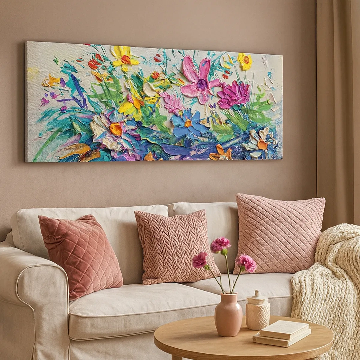 Schilderen op canvas - Helemaal geen stilleven - 30x30 cm