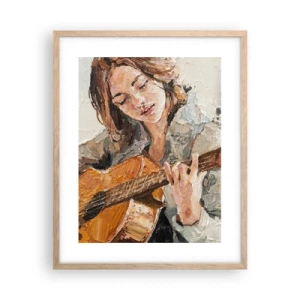 Een poster in een licht eiken lijst - Concerto voor gitaar en een meisjeshart - 40x50 cm