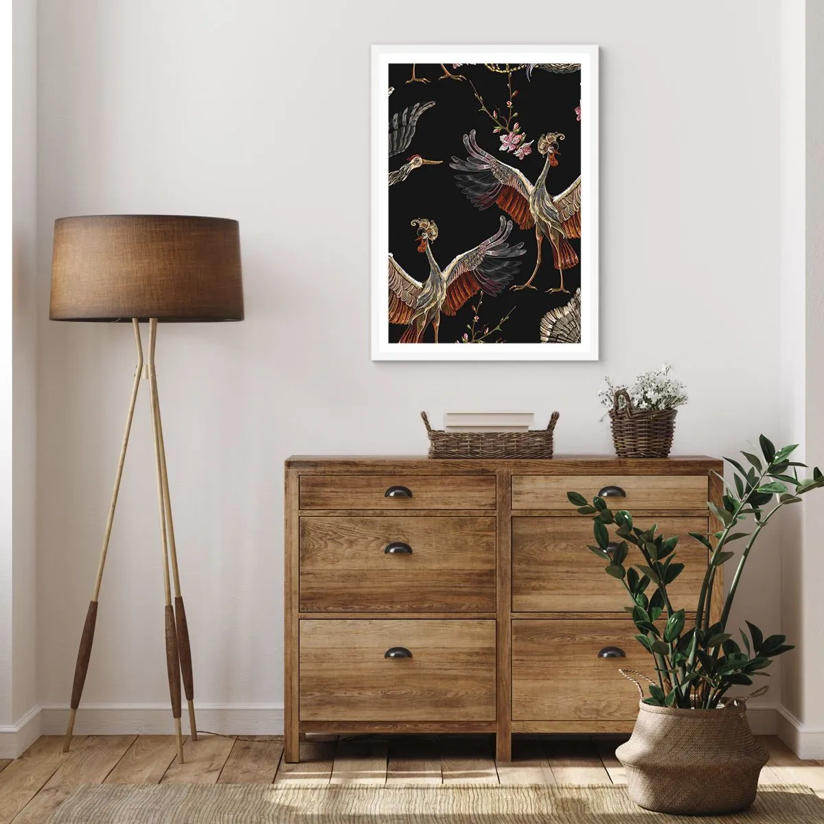 Poster in een witte lijst - Een sprookjesvogel - 50x70 cm