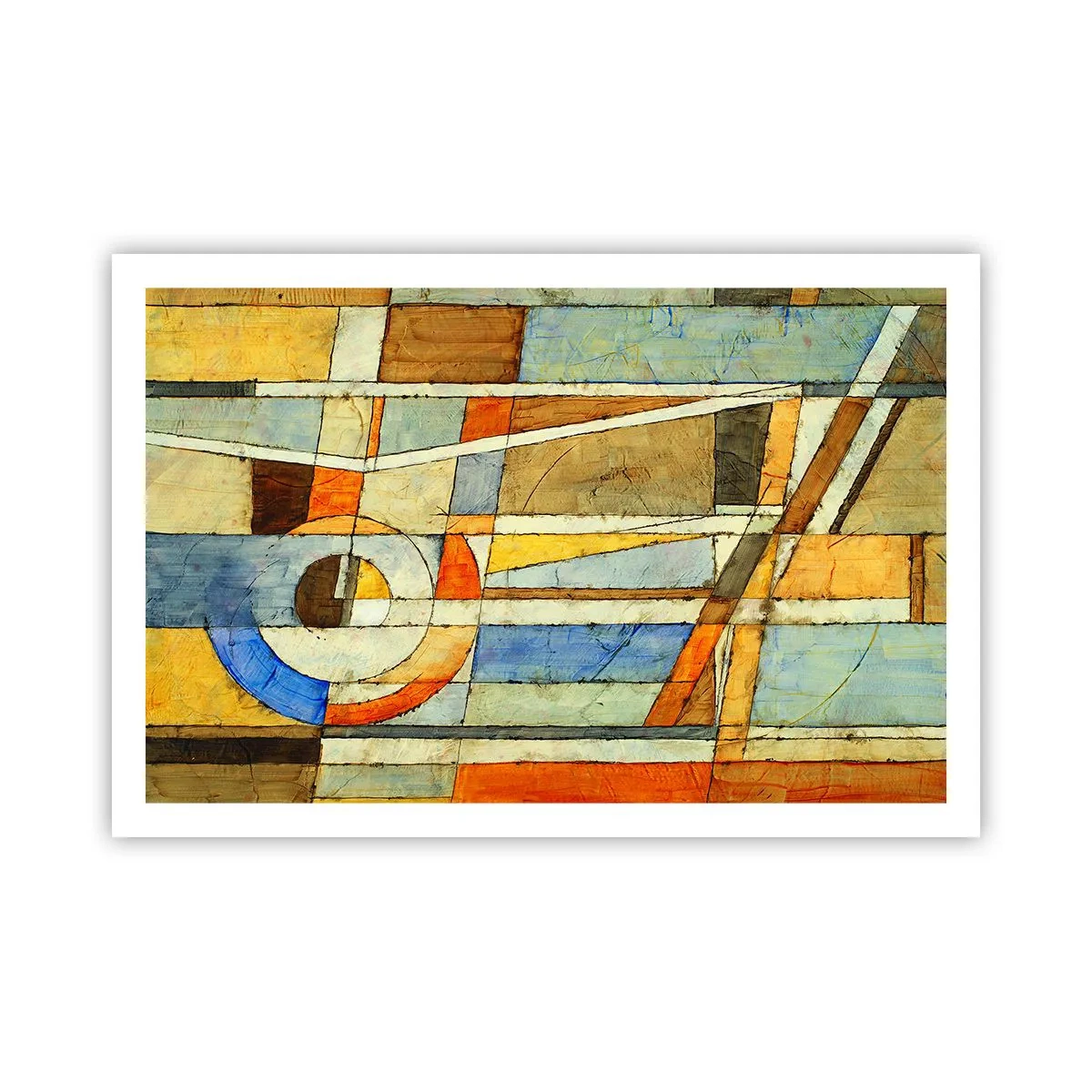 Poster - Kubisme op de bouwplaats - 91x61 cm