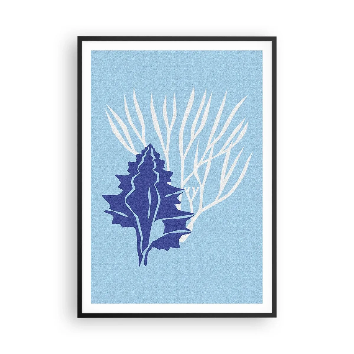 Poster in een zwarte lijst - Bladvormen - 70x100 cm