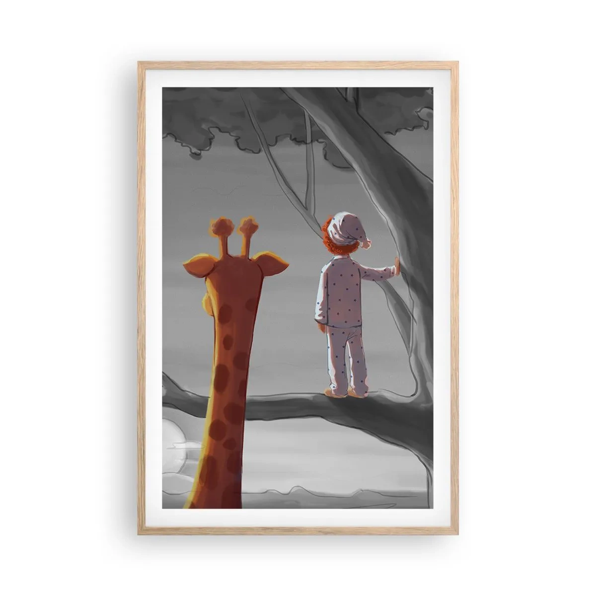 Een poster in een licht eiken lijst - Dit gebeurt echt - 61x91 cm