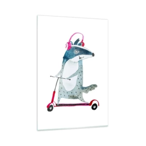 Schilderen op glas - Badger vreugde - 80x120 cm