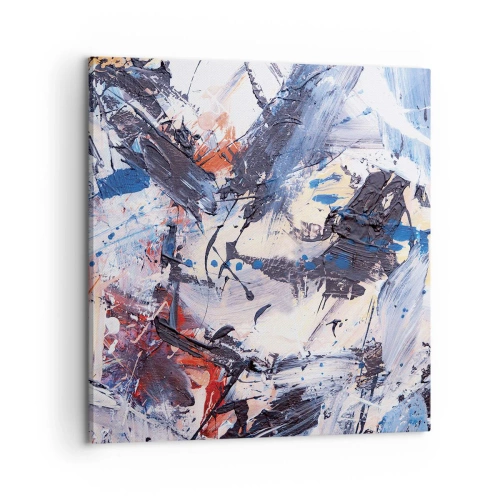 Schilderen op canvas - Gekke dans van abstractie - 60x60 cm
