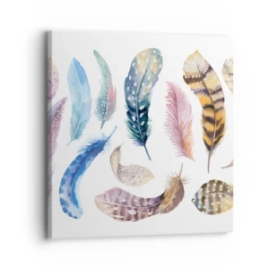 Schilderen op canvas - Licht, bont en veelkleurig - 30x30 cm