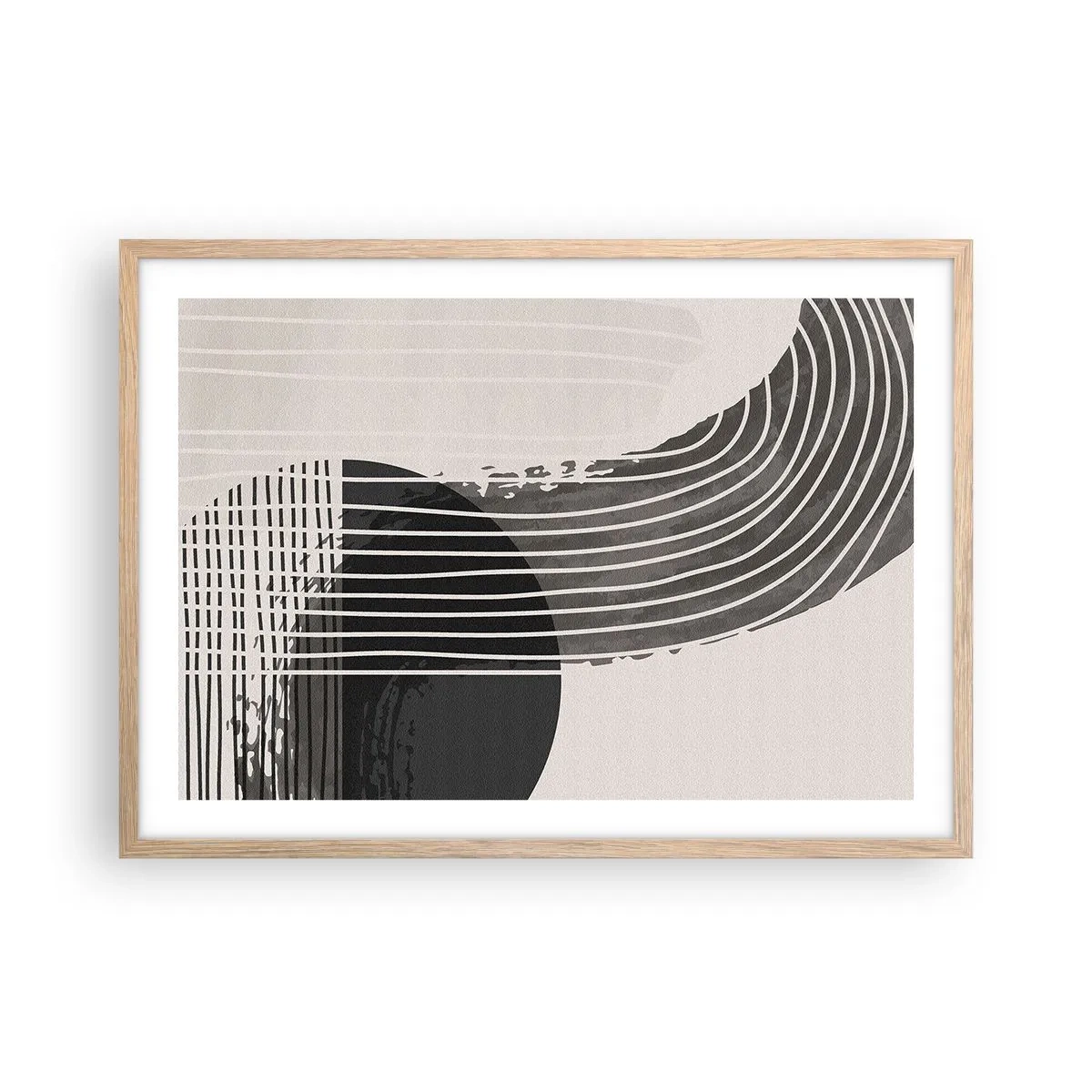 Een poster in een licht eiken lijst - Daar en terug - 70x50 cm