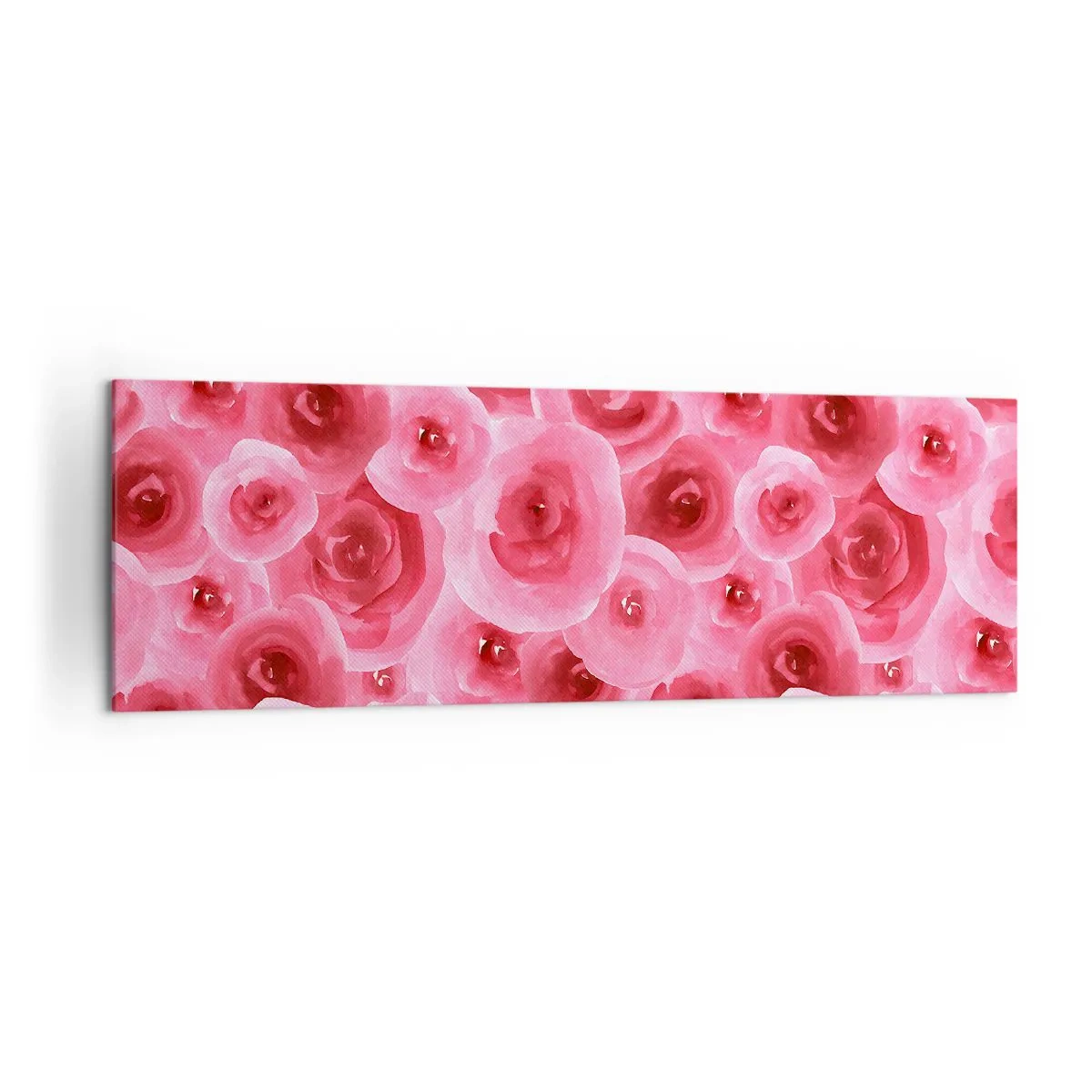 Schilderen op canvas - Rozen onder en boven - 160x50 cm