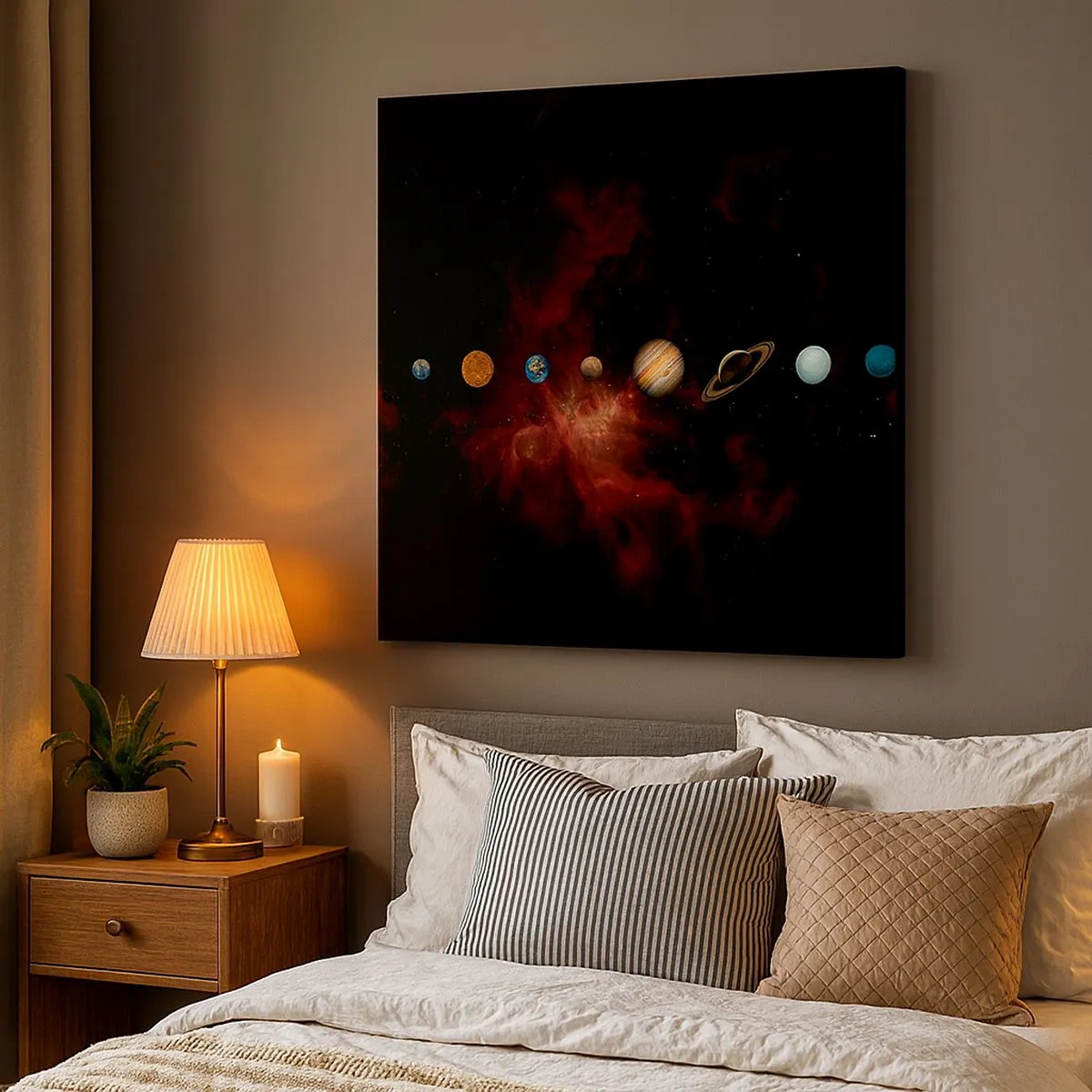 Schilderen op canvas - Onze buurt - 30x30 cm