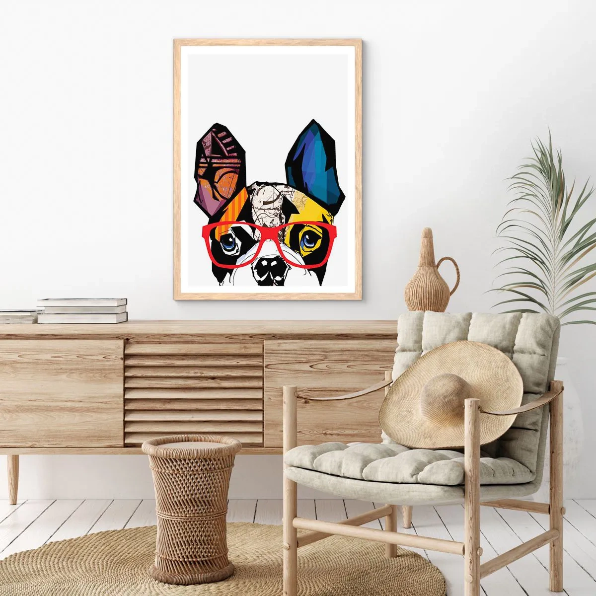 Een poster in een licht eiken lijst - intellectueel - 61x91 cm