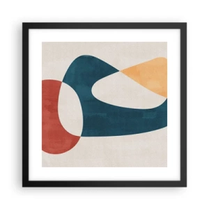 Poster in een zwarte lijst - Invloeden en metamorfoses - 40x40 cm