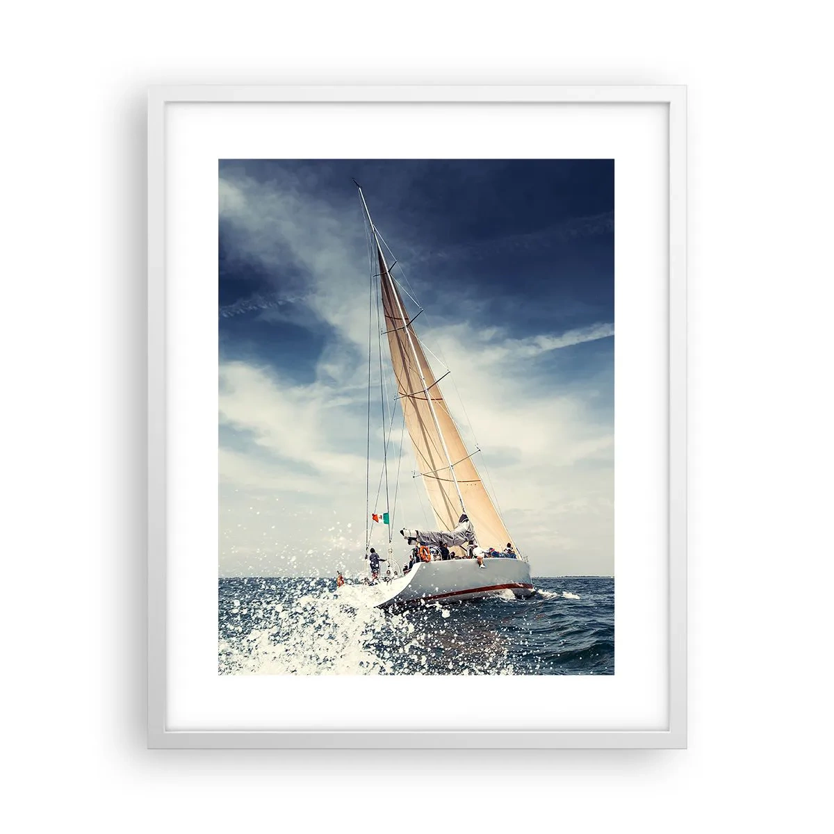 Poster in een witte lijst - Ze halen ons niet in! - 40x50 cm