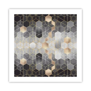 Poster - Diamant samenstelling - 50x50 cm