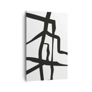 Schilderen op canvas - Zwart-wit ontwerp - 80x120 cm