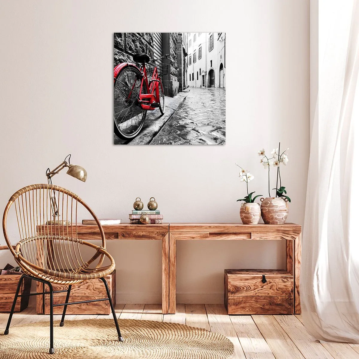 Schilderen op canvas - Echte schoonheid verveelt niet - 40x40 cm