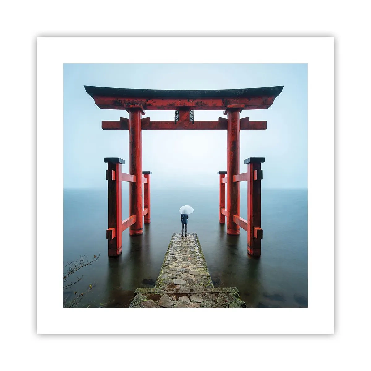 Poster - Japanse mijmering - 40x40 cm