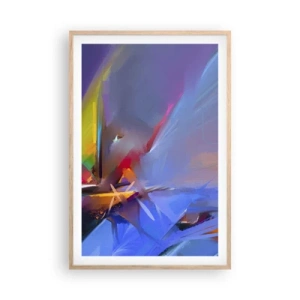 Een poster in een licht eiken lijst - Propellers als een vogel - 61x91 cm