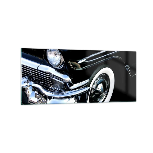 Schilderen op glas - Klassiek in zilver, zwart en wit - 120x50 cm