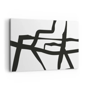 Schilderen op canvas - Zwart-wit ontwerp - 100x70 cm
