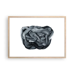 Een poster in een licht eiken lijst - Het is niet zo eenvoudig - 70x50 cm