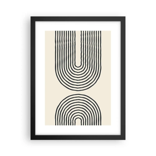 Poster in een zwarte lijst - In een ogenblik ... - 30x40 cm