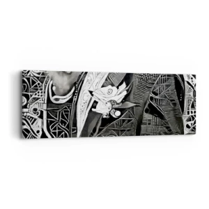 Schilderen op canvas - Alleen een ogenschijnlijk grijze man - 90x30 cm