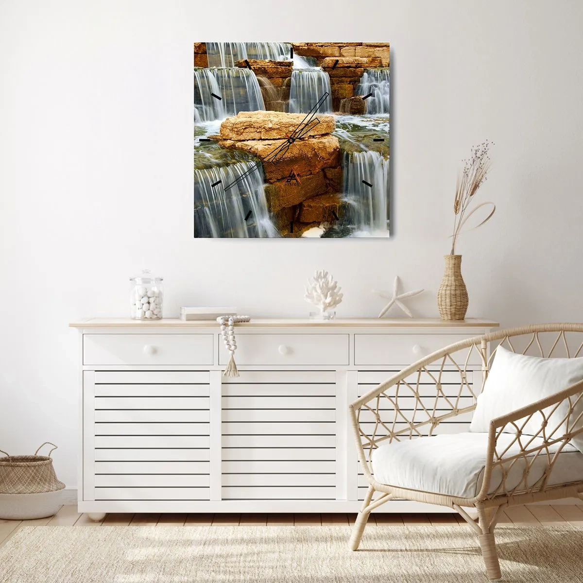 Wandklok - Klok - Trap naar de hemel - 30x30 cm
