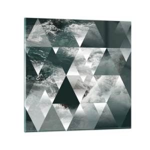 Schilderen op glas - Kristal perspectief - 70x70 cm