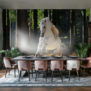 Fotobehang Premium Sand - Zoals uit een fantasieroman - Dieren, Paard, Landschap - 200x140 cm