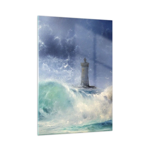 Schilderen op glas - Op uw hoede voor de elementen - 50x70 cm