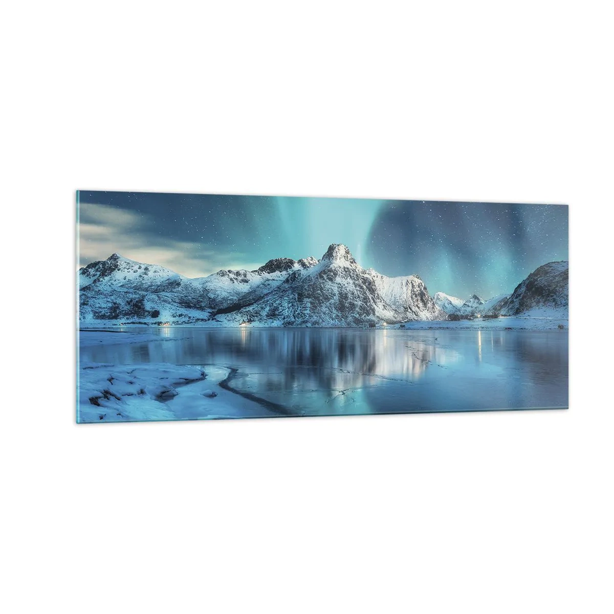 Schilderen op glas - lichtnacht - 100x40 cm