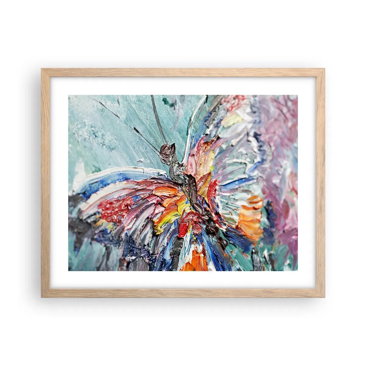 Een poster in een licht eiken lijst - Geschilderd door de natuur - 50x40 cm