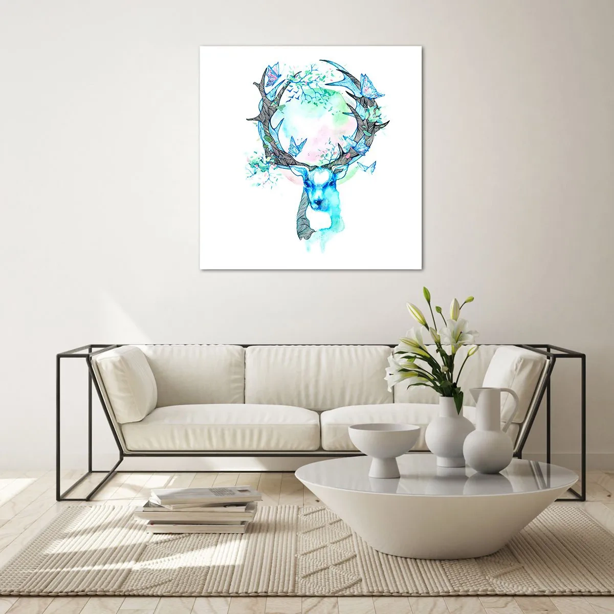 Schilderen op glas - De kracht en delicatesse van de natuur - 70x70 cm