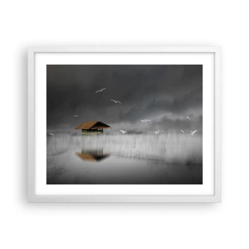 Poster in een witte lijst - Beschutting tegen regen - 50x40 cm
