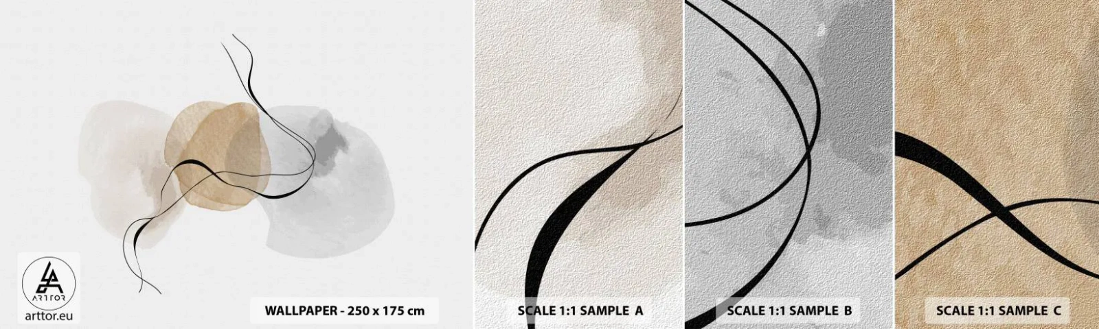 Fotobehang Staaltje Standard Eco - Lucht kralen - Abstractie, Deel, Modern patroon - 100x30 cm