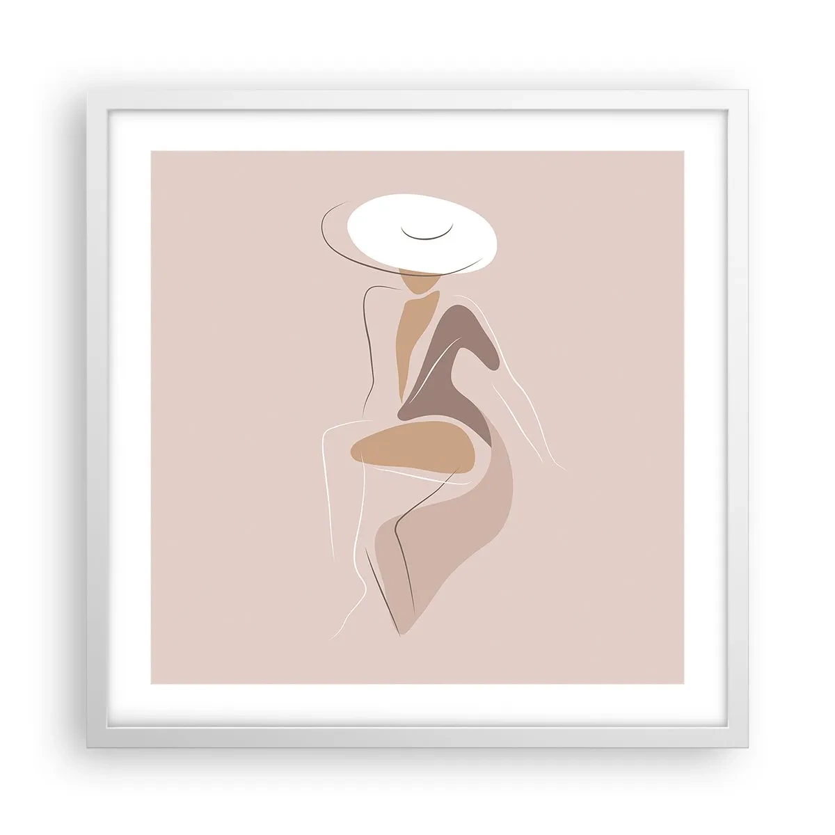 Poster in een witte lijst - Een dame zijn - 50x50 cm