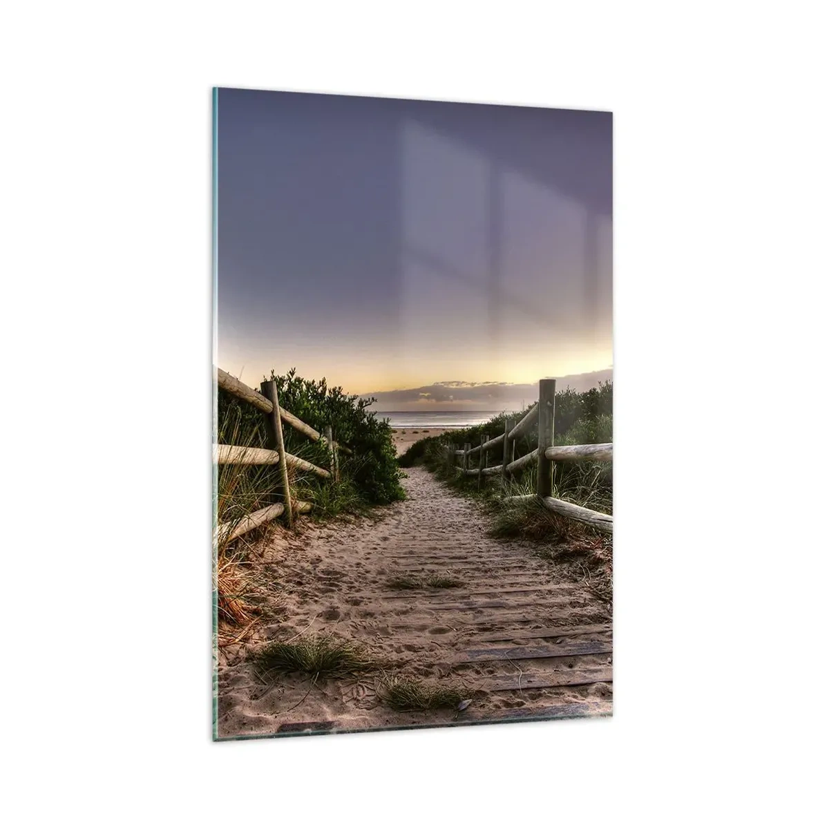 Schilderen op glas - Het doel is al zichtbaar - 80x120 cm