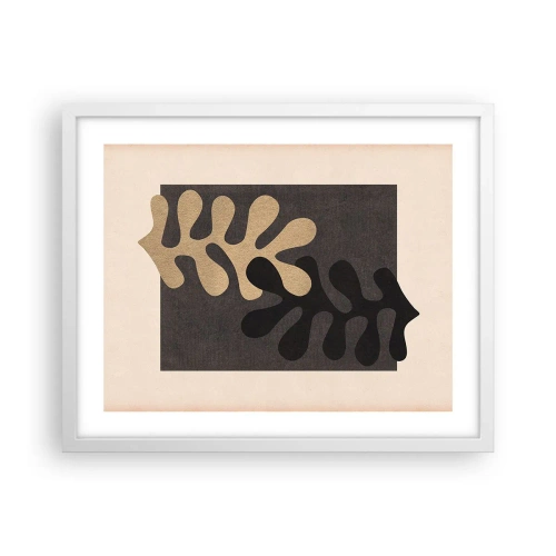 Poster in een witte lijst - Afwezigheid en complement - 50x40 cm
