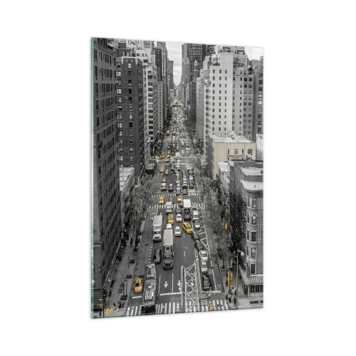 Schilderen op glas - New Yorks leven - 70x100 cm