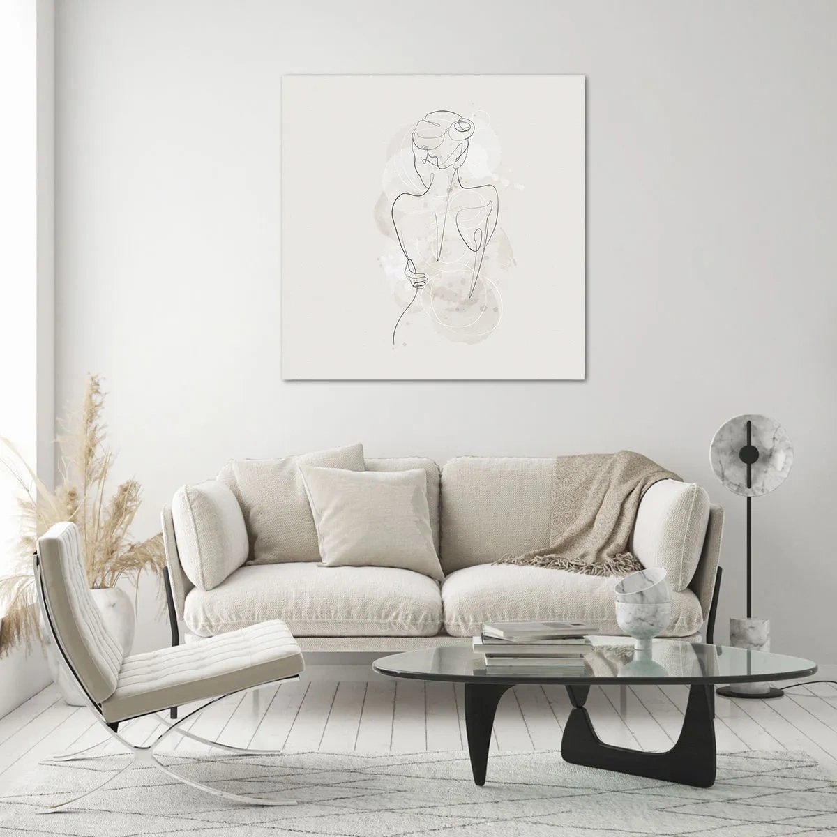 Schilderen op glas - Als een gevoelig instrument - 30x30 cm