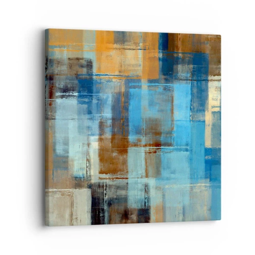Schilderen op canvas - Door de blauwe sluier - 30x30 cm