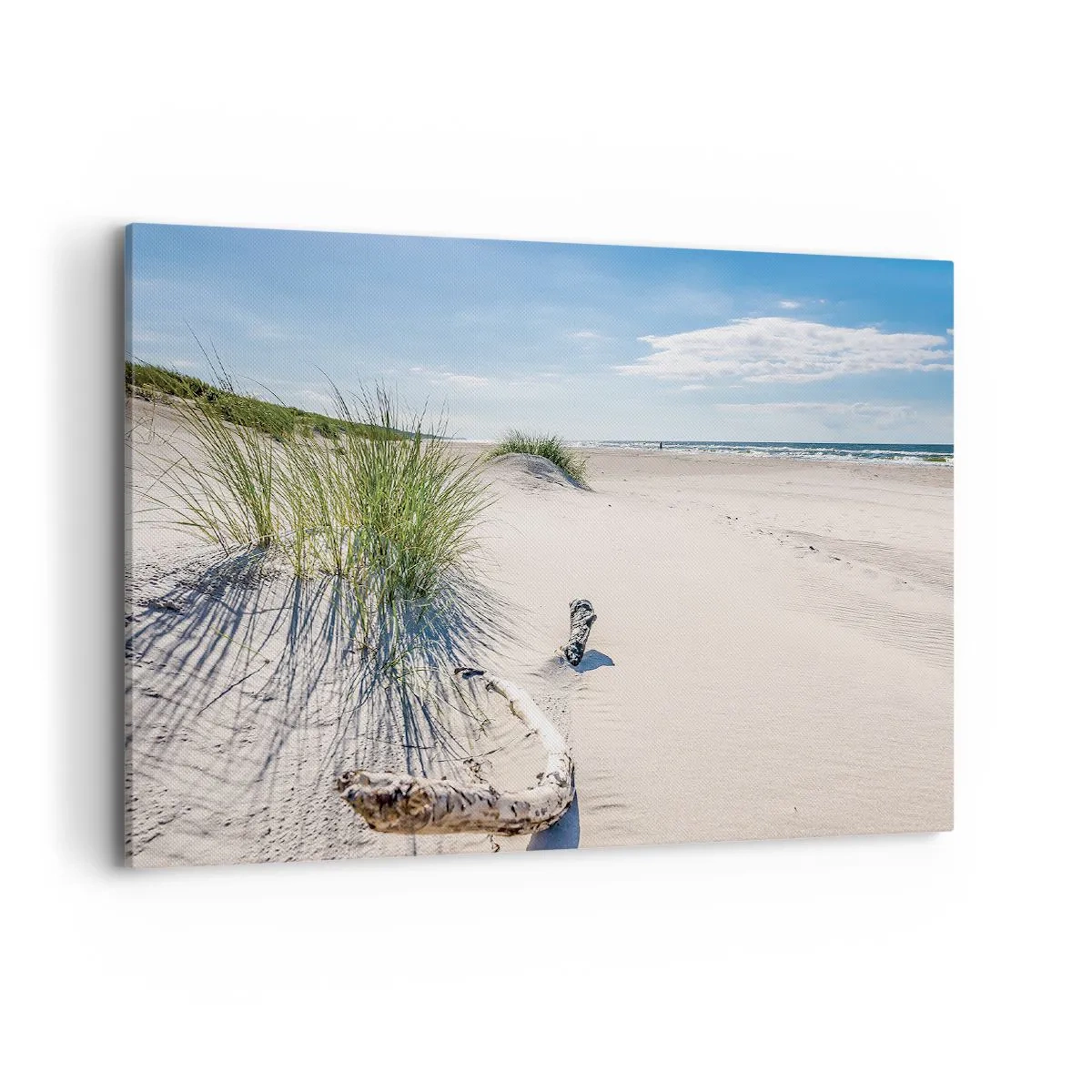 Schilderen op canvas - De mooiste zandstrand? Oostzee-strand - 100x70 cm