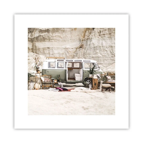 Poster - Er is de tijd om aan de reis te beginnen - 30x30 cm