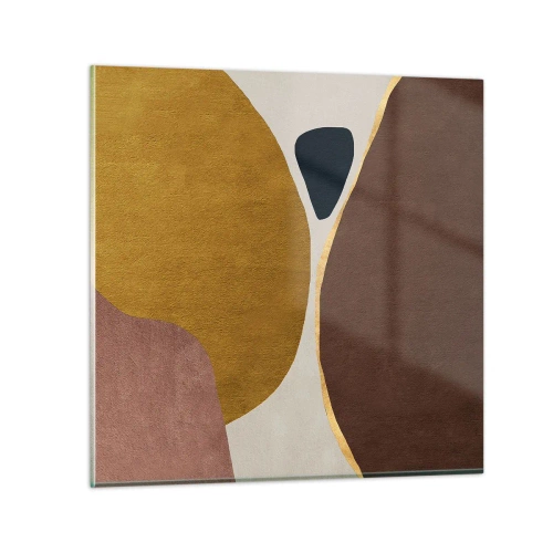Schilderen op glas - Abstractie – een plek in de ruimte - 30x30 cm